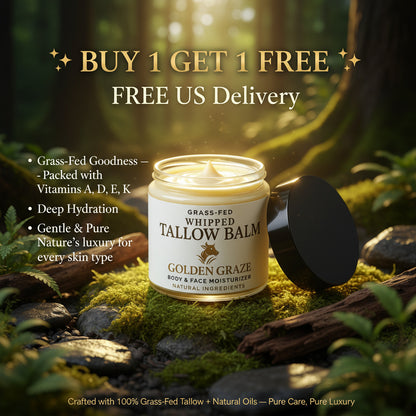 Golden Graze Whipped Tallow Balm – Grass-Fed, Natural Moisturizer