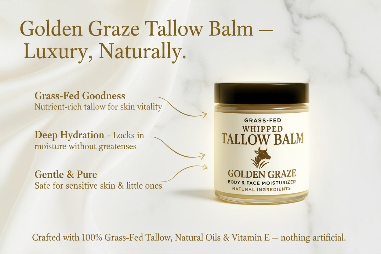 Golden Graze Whipped Tallow Balm – Grass-Fed, Natural Moisturizer
