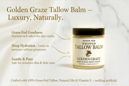 Golden Graze Whipped Tallow Balm – Grass-Fed, Natural Moisturizer