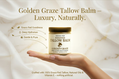 Golden Graze Whipped Tallow Balm – Grass-Fed, Natural Moisturizer